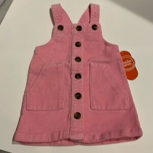 Pink curdoroy jumper dress size 18M NWT